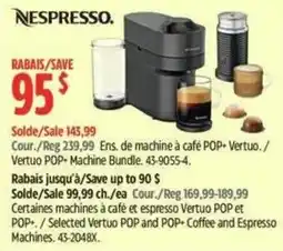 Canadian Tire Nespresso machine à café POP+ Vertuo offer