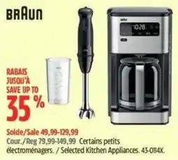 Canadian Tire Braun selected kitchen appliances offer