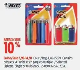 Canadian Tire Bic lighters offer