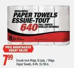 Canadian Tire Mega paper towels offer