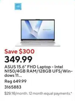 Staples Asus 15.6" fhd laptop offer