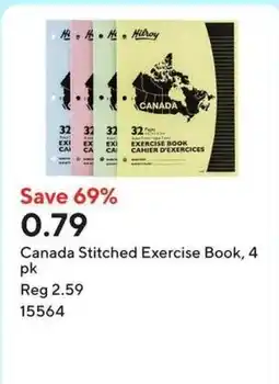 Staples Hilroy Canada Stitched Exercise Book offer