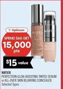 Shoppers Drug Mart Optimum Water Perfection Glow-Boosting Tinted Serum or All-Over Skin Blurring Concealer offer