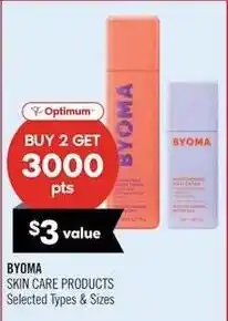 Shoppers Drug Mart Optimum Byoma skin care products offer