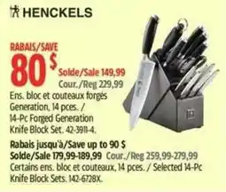 Canadian Tire Henckels 14-Pc Forged Generation Knife Block Set offer