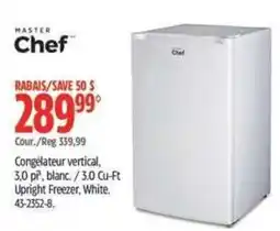 Canadian Tire Master Chef upright freezer offer