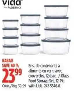 Canadian Tire Vida glass food storage set offer