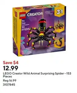 Staples lego creator wild animal surprising spider offer