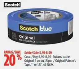 Canadian Tire Scotch blue Original Painter's Tape offer
