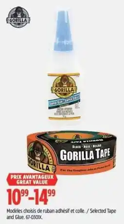 Canadian Tire Gorilla tape and glue offer