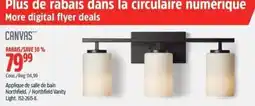 Canadian Tire Canvas bathroom vanity light offer