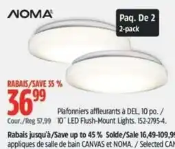 Canadian Tire Noma 10" led flush-mount lights offer