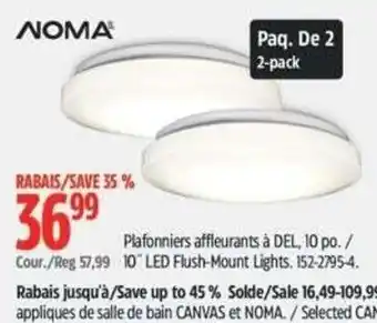 Canadian Tire Noma 10" led flush-mount lights offer