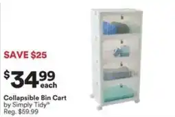 Michaels Simply Tidy collapsible bin cart offer