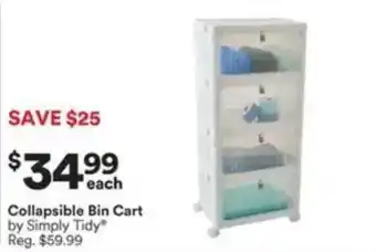 Simply Tidy collapsible bin cart
