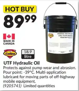Princess Auto Cobra UTF Hydraulic Oil offer