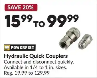 Powerfist hydraulic quick couplers
