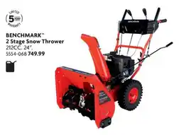 Home Hardware Benchmark 2 stage snow thrower 212cc 24" offer
