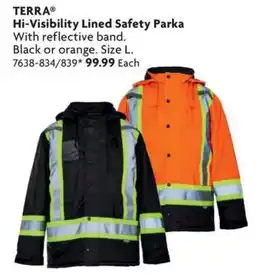 Home Hardware Terra hi-visibility lined safety parka offer