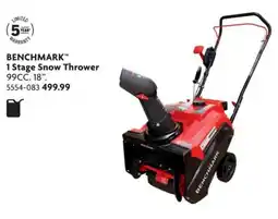 Home Hardware Benchmark 1 stage snow thrower offer