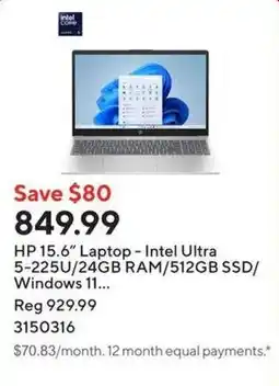 Staples hp 15.6" laptop offer