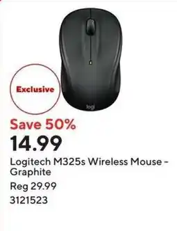 Staples Logitech M325s Wireless Mouse - Graphite offer