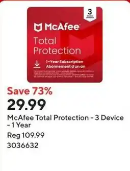 Staples McAfee Total Protection offer