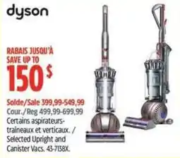 Canadian Tire Dyson selected upright and canister vacs offer