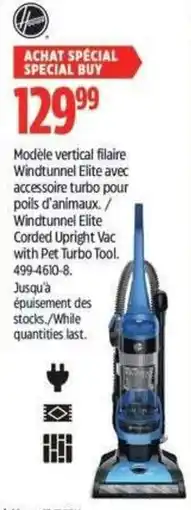 Canadian Tire Hoover Windtunnel Elite Corded Upright Vac with Pet Turbo Tool offer