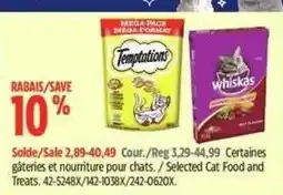Canadian Tire Selected Cat Food and Treats offer