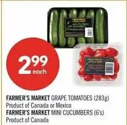 Shoppers Drug Mart Farmer's market grape tomatoes offer
