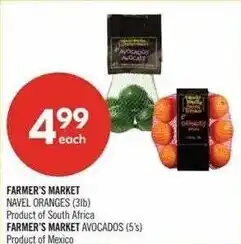 Shoppers Drug Mart Farmer's market navel oranges offer
