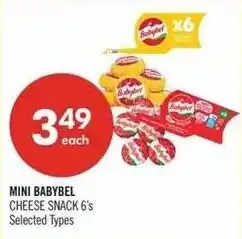 Shoppers Drug Mart Mini Babybel cheese snack 6's offer