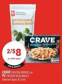 Shoppers Drug Mart Crave frozen entrees or pc frozen vegetables offer