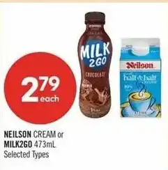 Shoppers Drug Mart Neilson cream or milk2go offer