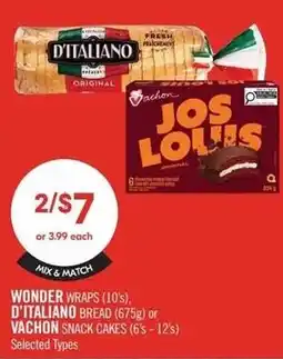 Shoppers Drug Mart Wonder wraps d'italiano bread vachon snack cakes offer
