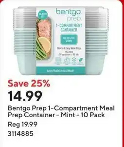 Staples Bentgo Prep 1-Compartment Meal Prep Container - Mint offer
