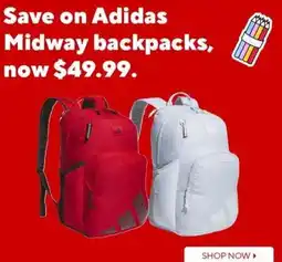 Staples Adidas Midway backpacks offer
