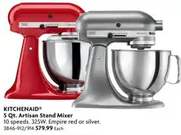 Home Hardware Kitchenaid 5 Qt. Artisan Stand Mixer offer
