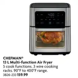 Home Hardware chefman 13 l multi-function air fryer offer