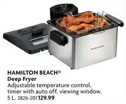 Home Hardware Hamilton Beach Deep Fryer offer