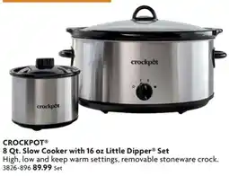 Home Hardware Crockpot 8 Qt. Slow Cooker with 16 oz Little Dipper Set offer