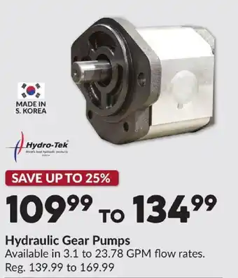 Hydro-Tek Hydraulic Gear Pumps
