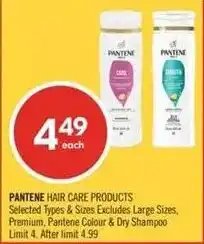 Shoppers Drug Mart Pantene hair care products offer