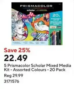 Staples Prismacolor scholar mixed media kit offer
