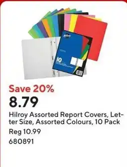 Staples Hilroy Assorted Report Covers offer