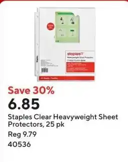 Staples Staples Clear Heavyweight Sheet Protectors offer