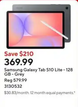 Staples Samsung Galaxy Tab S10 Lite - 128 GB - Grey offer
