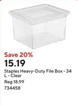 Staples Staples Heavy-Duty File Box offer