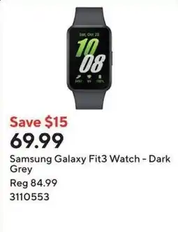 Staples Samsung Galaxy Fit3 Watch - Dark Grey offer